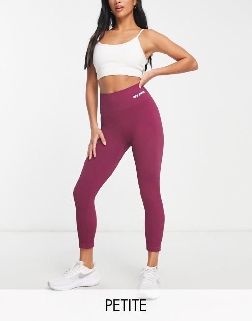 Urban Threads Petite seamless gym leggings in purple