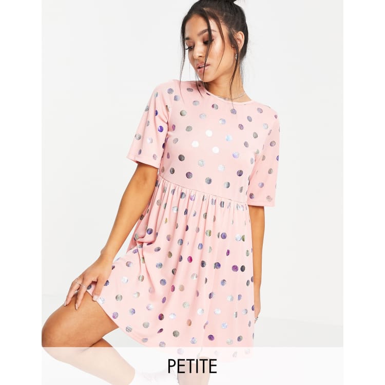 Asos pink polka dot dress on sale