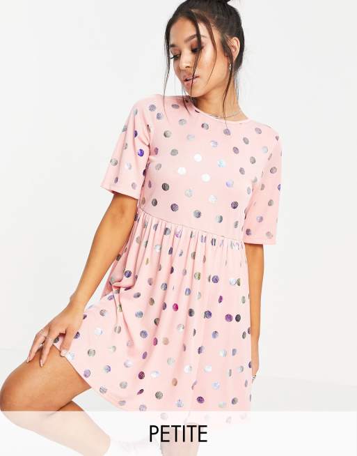 Asos pink polka outlet dot dress