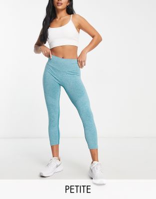 Urban Threads Petite - Squat Proof - Nahtlose Sport-Leggings in grün meliert