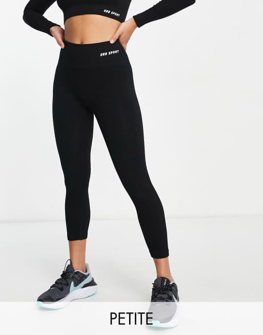 Urban Threads Petite – Svarta träningsleggings med seamless design