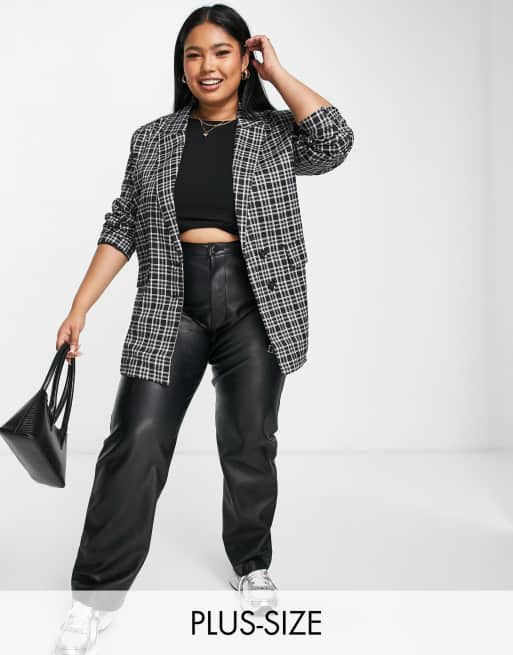 Urban Threads Plus - Blazer med tern - Del af sæt