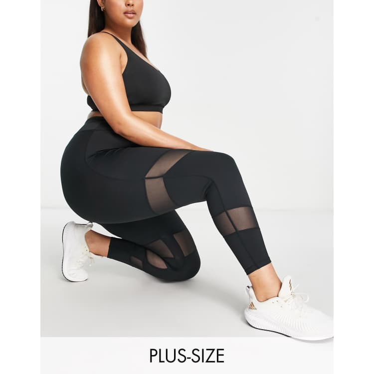 Black Mesh Sports Leggings