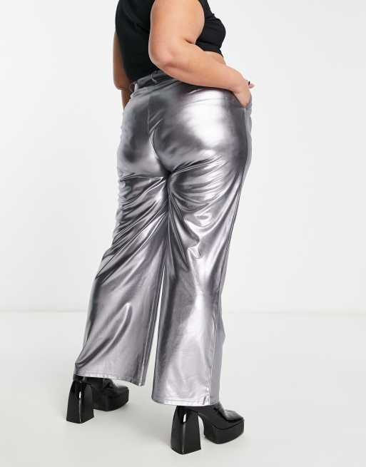 Plus size metallic store jeans