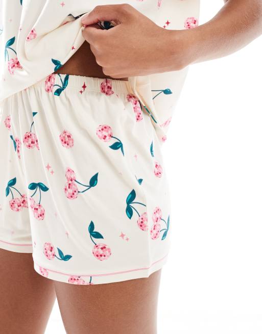 Urban Threads – Pyjama in Rosa mit Discokugel-Kirschmuster, 4 von 4