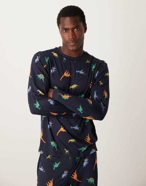 Urban Threads - Pyjamaset van T-shirt en broek van polyester met dinosaurusprint - view 1
