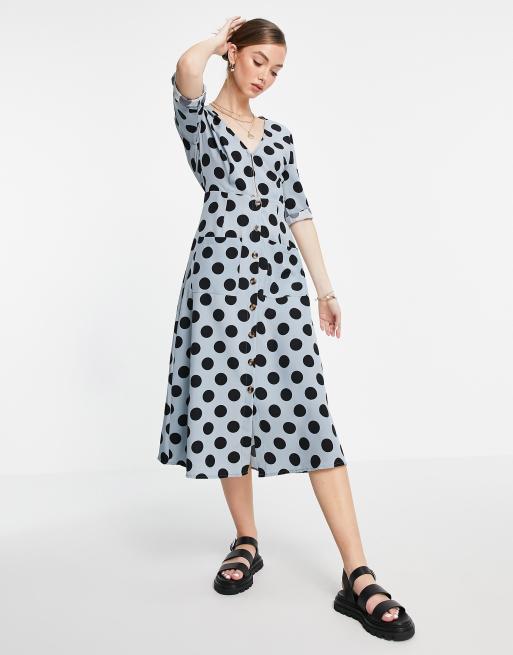Urban Threads - Robe mi-longue à pois