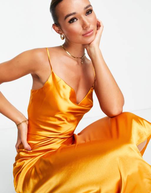 urban orange dress Urban Renewal Linen Smocked Maxi Dress
