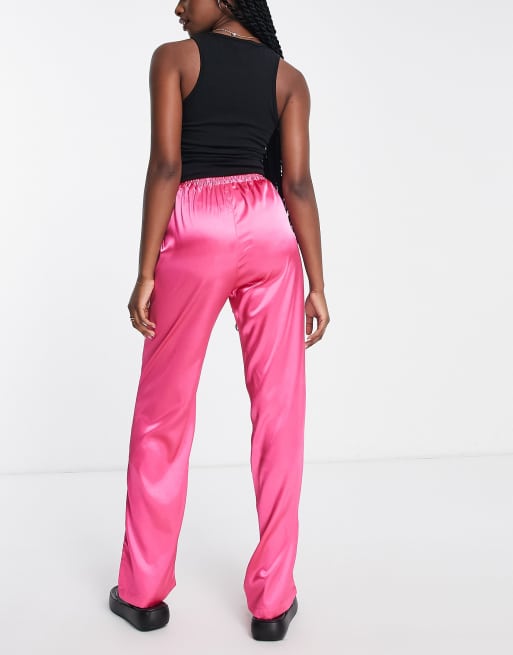 Nike air satin hot sale track pants pink