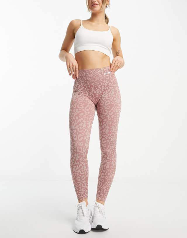 Urban Threads seamless animal jacquard gym leggings in pink