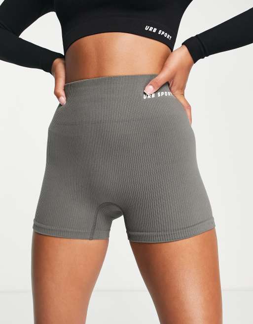 Urban Threads seamless gym booty shorts in charcoal