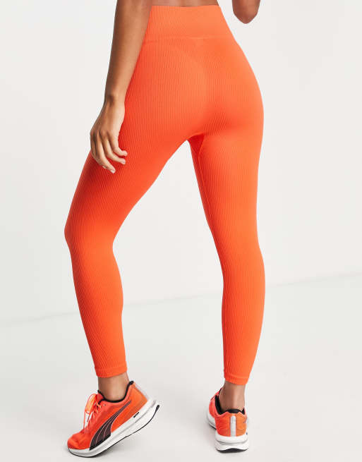 Orange on sale athletic leggings