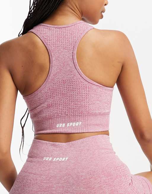 Gymshark Vital Seamless Sports Bra - Peach Pink Marl