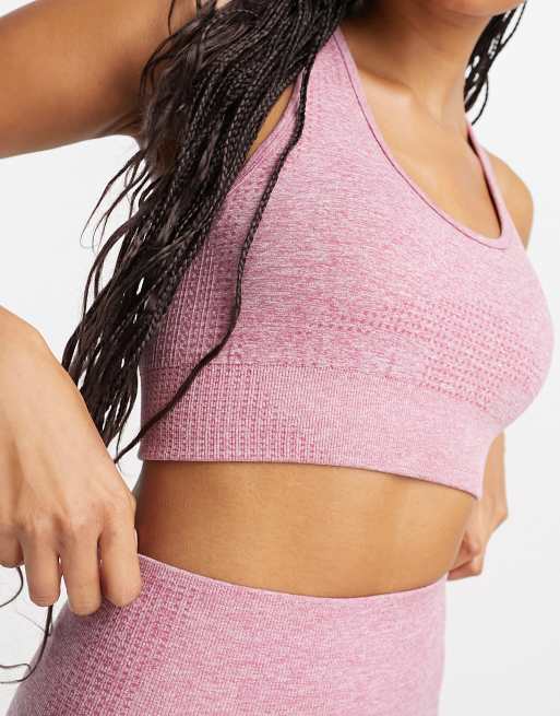 Gymshark Vital Seamless Sports Bra - Peach Pink Marl