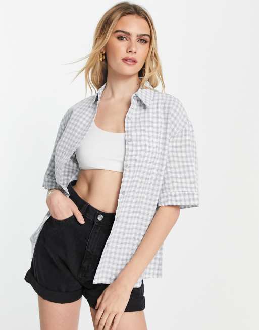 Urban Threads shirt in grey gingham (part of a set)
