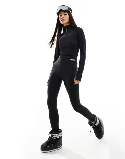 Tech Abstract Base Layer Legging - Black, Women's Ski Clothes