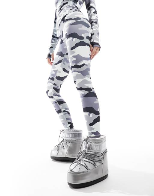 Urban Threads Ski base layer leggings in grey camo print (part of a set), 5 of 5