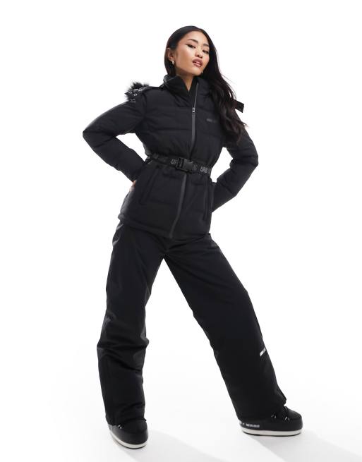 Urban Threads - Ski - Broek met wijde pijpen in zwart, deel van co-ord set, 4 van 5