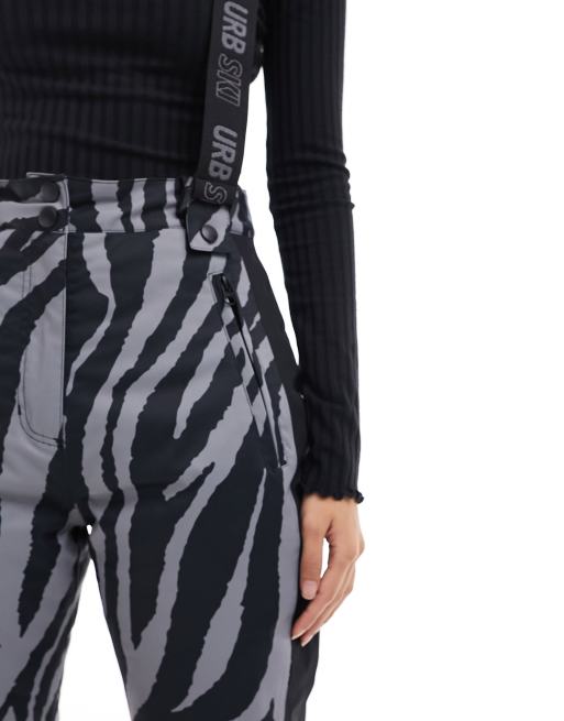 Urban Threads - Ski - Salopette met dierenprint in grijs, deel van co-ord set, 3 van 5