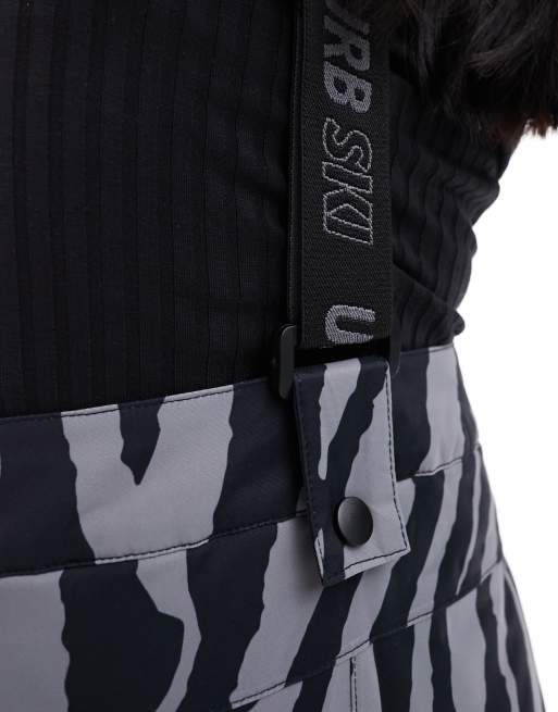 Urban Threads - Ski - Salopette met dierenprint in grijs, deel van co-ord set, 5 van 5