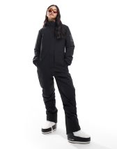 ASOS 4505 Petite SKI jumpsuit in colourblock with funnel neck