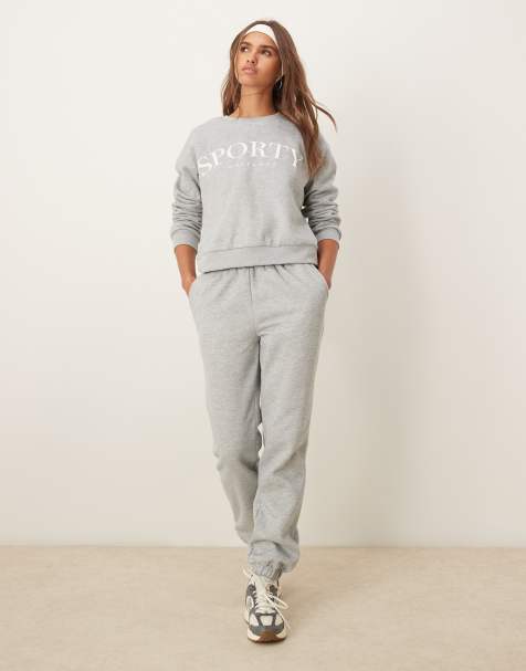 Urban Threads - Sportieve lounge-joggingbroek in grijs - view 1