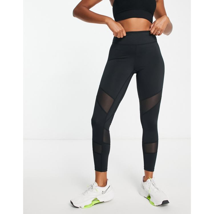 Speed Leggings with Mesh Panels & Typography