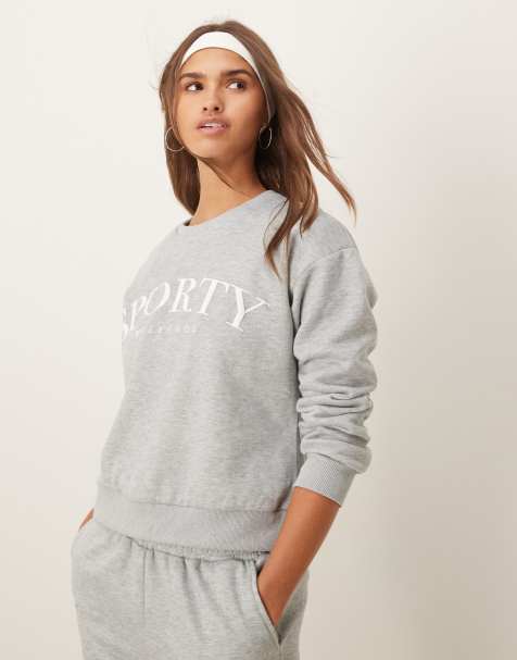 Urban Threads – Szara bluza dresowa w sportowym stylu - view 1
