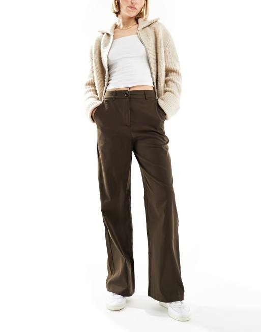 Urban Threads tailored pants in chocolate brown | ASOS