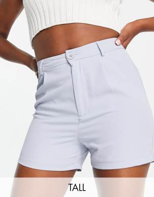 Urban Threads Tall - Elegante Shorts in Blau mit hohem Bund, Kombiteil