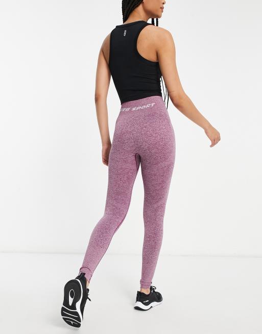 Urban Threads Tall – Fioletowe melanżowe legginsy bezszwowe na trening, 2 z 4