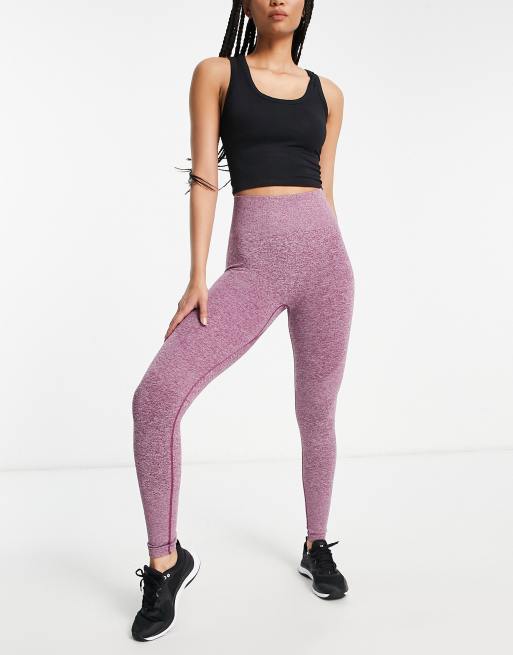 Urban Threads Tall – Fioletowe melanżowe legginsy bezszwowe na trening, 3 z 4