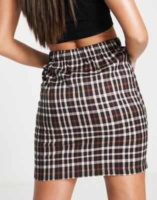 brown schoolgirl skirt