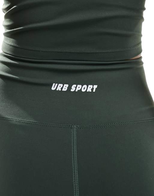 Urban Threads Tall – Mörkgröna mjuka leggings, 2 av 5