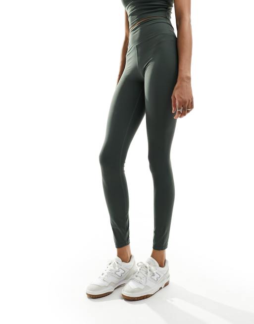 Urban Threads Tall – Mörkgröna mjuka leggings, 3 av 5