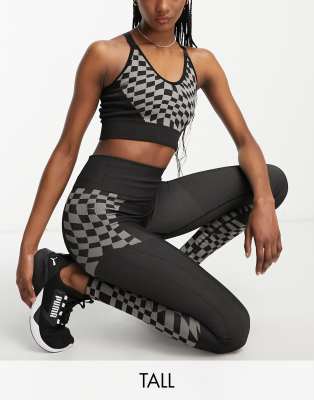 Urban Threads Plus seamless gym leggings in navy