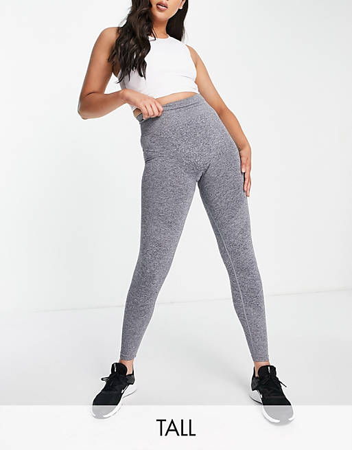 Urban Threads Tall seamless squat proof gym leggings in charcoal