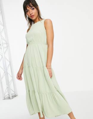 mint green tiered dress