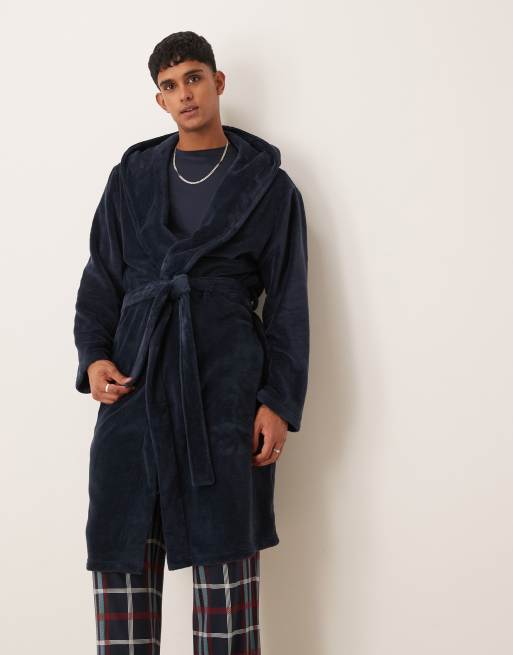 Urban Threads - Vestaglia blu navy in pile
