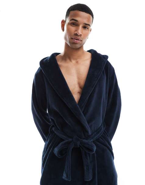 Urban Threads - Vestaglia blu navy in pile - view 1