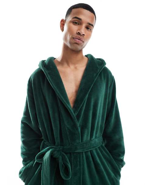 Urban Threads - Vestaglia in pile verde bosco - view 1