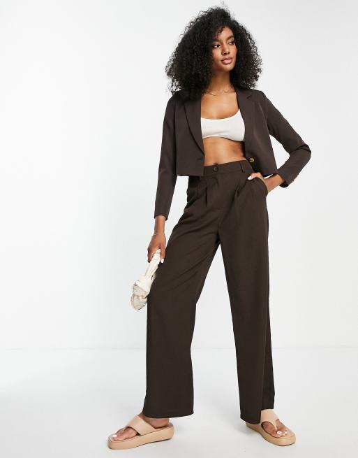 ASOS EDITION premium textured jersey pants in black