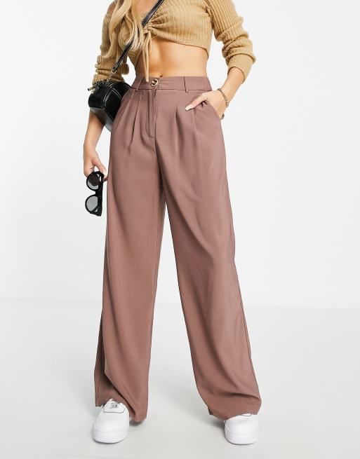 Urban Threads wide leg trousers co-ord in taupe | ASOS