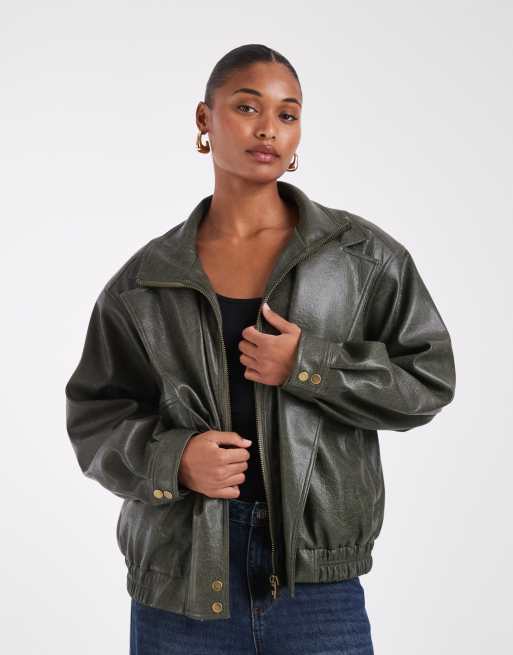 Urbancode bomber à col montant à double épaisseur vert, 3 de 4