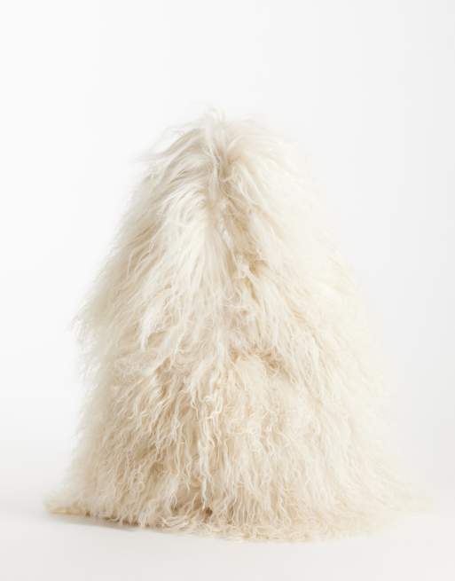 Urbancode borsa oversize in montone color crema, 4 di 4