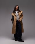 [Urbancode] Urbancode cape detail longline rain mac in sand-Neutral 6 Sand