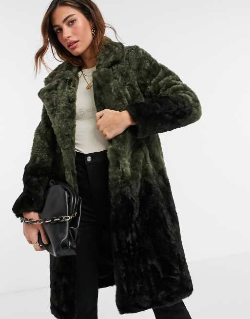 Urbancode coat in ombre faux fur