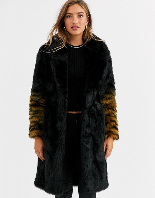 Urbancode coat with ombre tiger sleeves