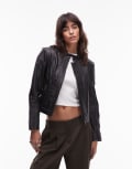 [Urbancode] Urbancode contrast seam racer jacket in distressed black 12 Distressed Black