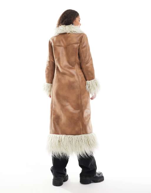 Urbancode London Tan Faux buy Fur Jacket Size 14